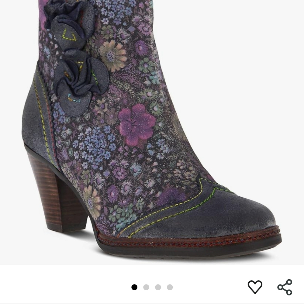 Floral Patterned Women's Ankle Boots | SZ:9